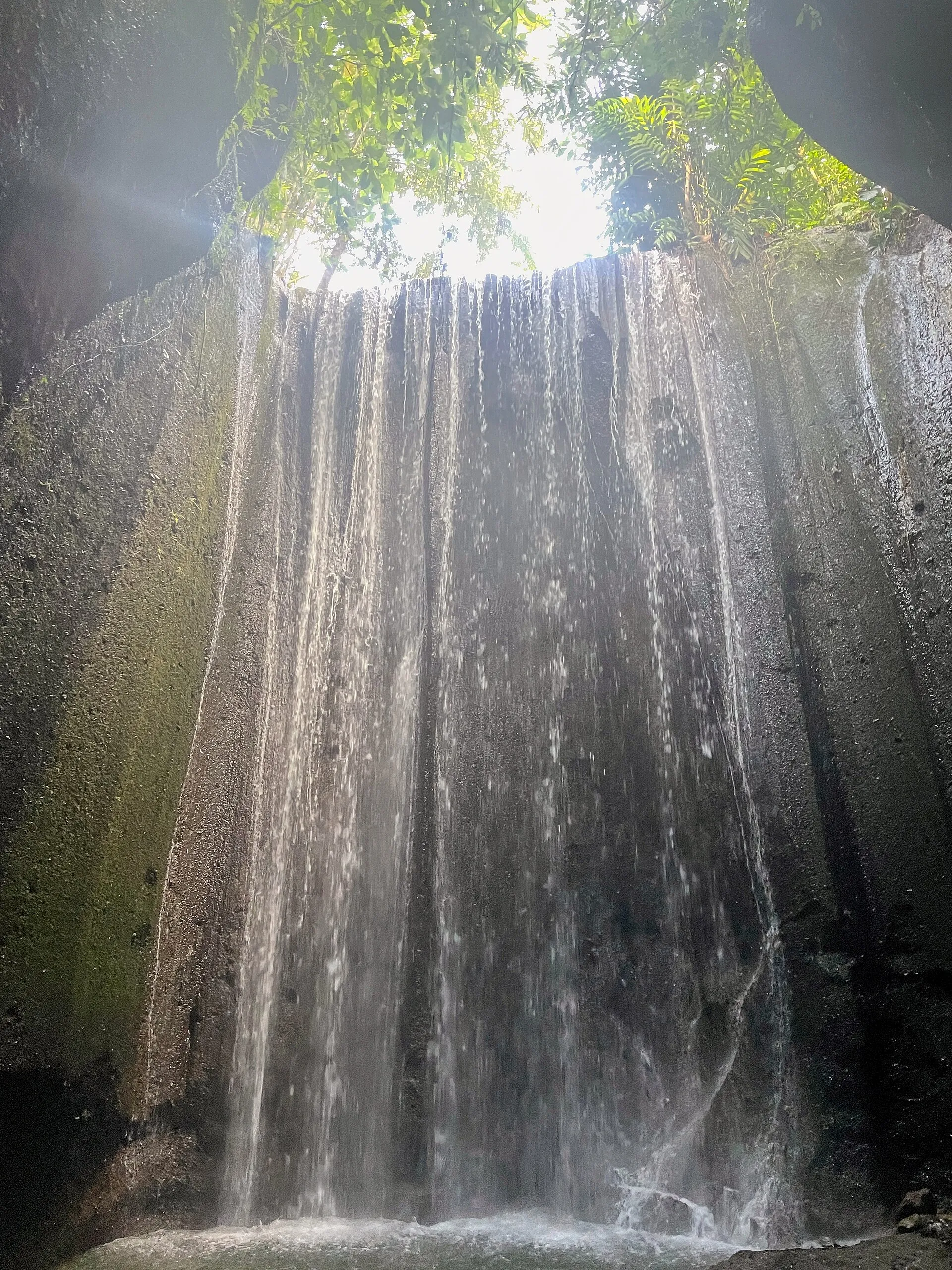 Waterfall in a Bangli regency gorge, Bali