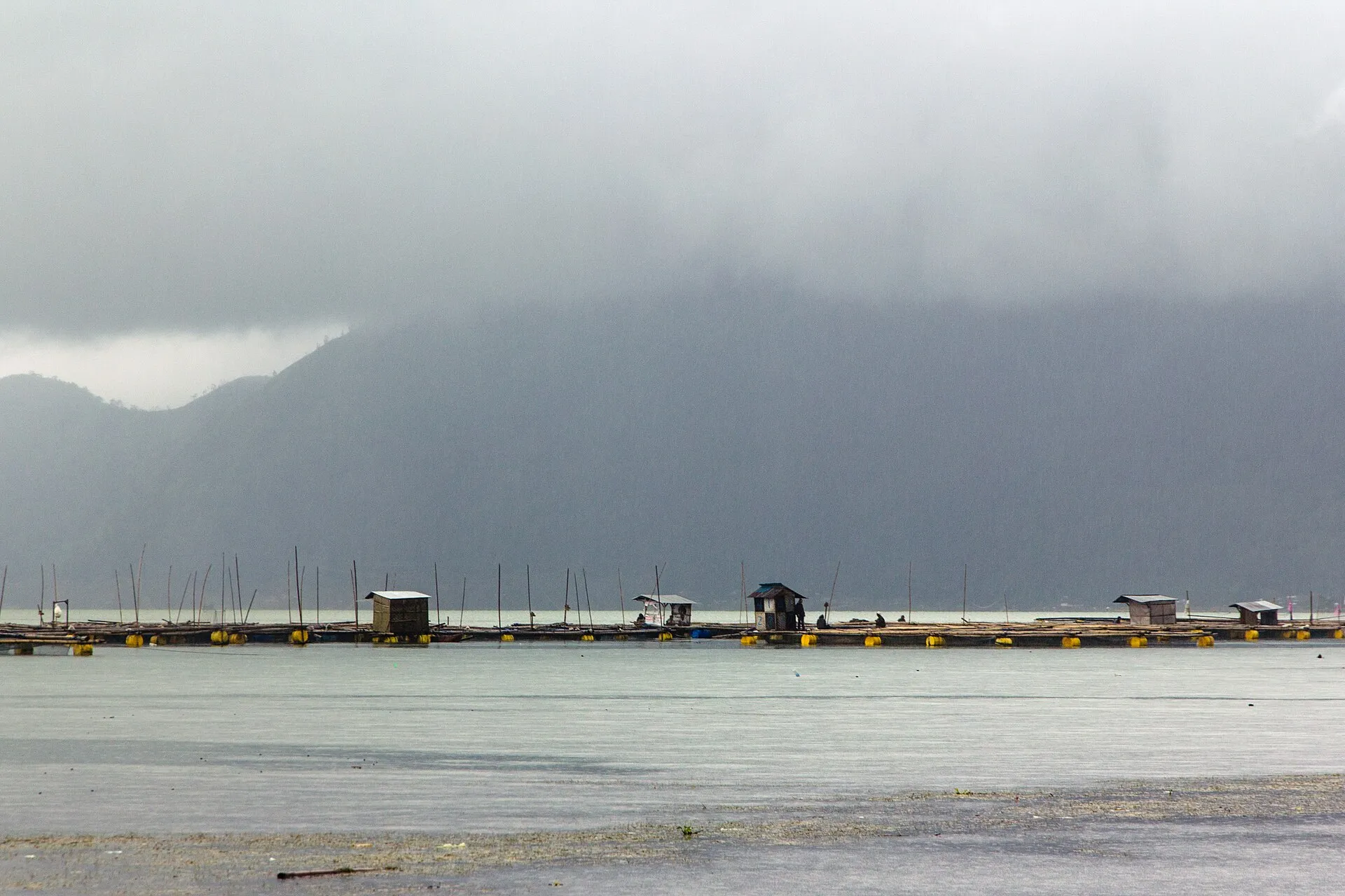 Lake Batur caldera view toward Mount Batur, Bangli Bali