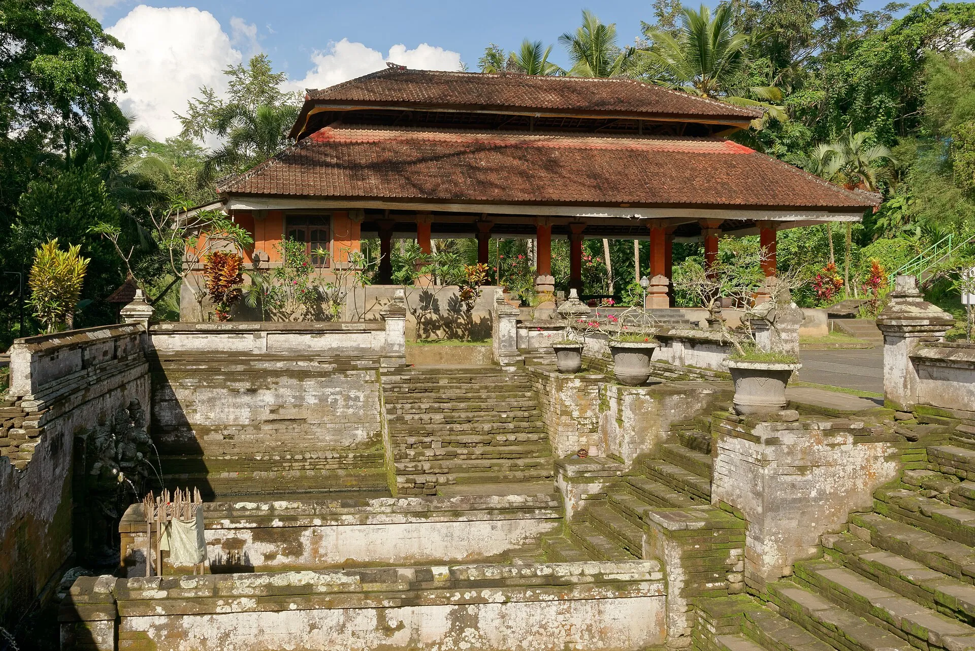 Goa Gajah carved cave temple mouth, Bedulu Gianyar Bali