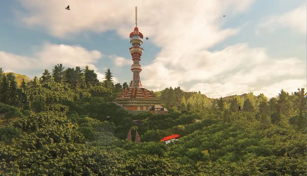 Turyapada Tower, Buleleng Bali - tower and glass bridge visual