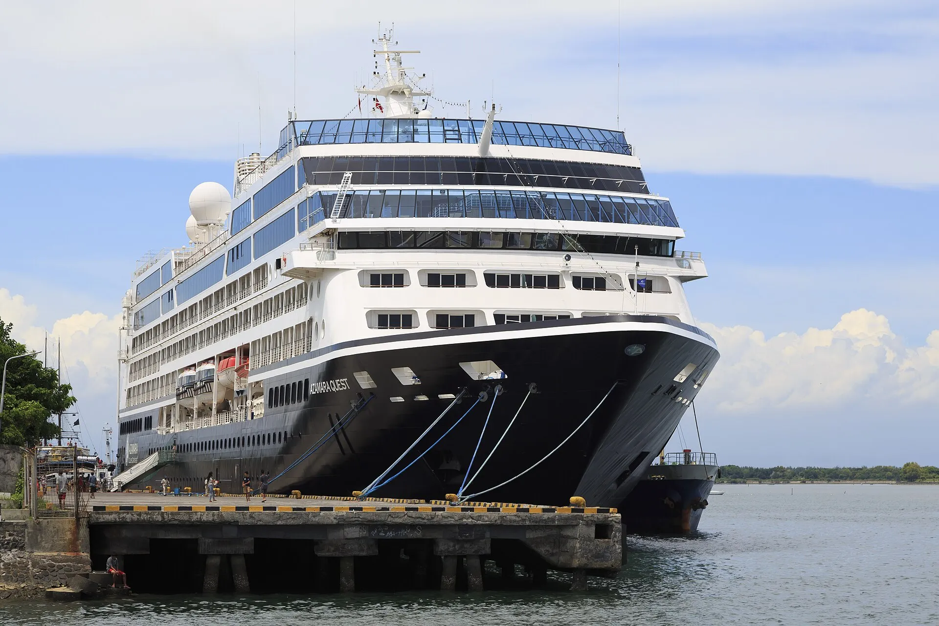 Benoa Port, Denpasar, South Bali - cruise ship Azamara Quest at Benoa Harbour