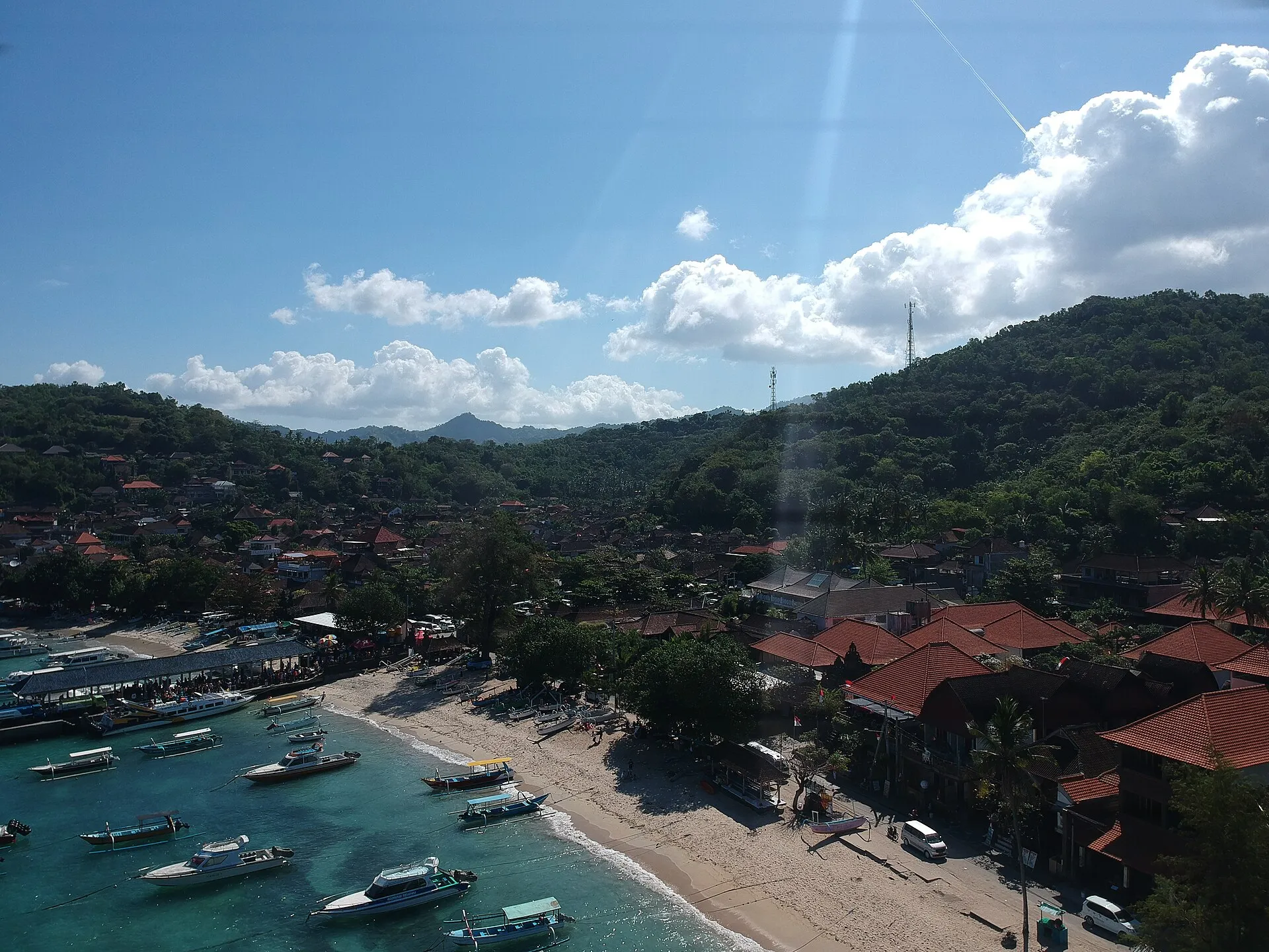 Padang Bai Harbour, Karangasem, East Bali - harbour with ferries and fast boats