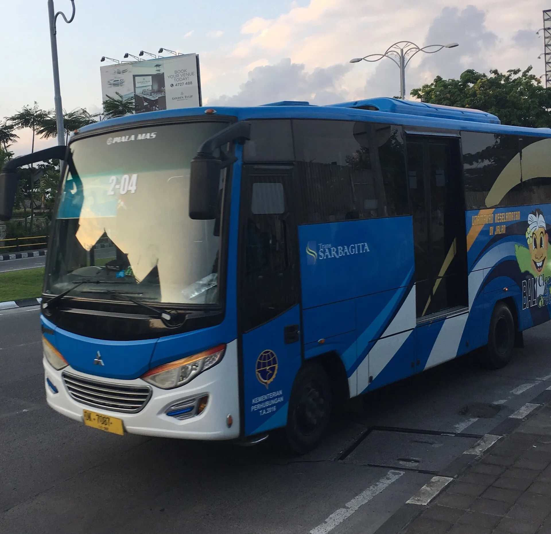 Tabanan, West Bali - Trans Sarbagita / Trans Metro Dewata fleet bus on the K1 corridor